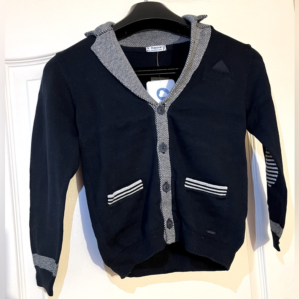 MAYORAL Boys’ Tuxedo-Looking Light Cardigan!